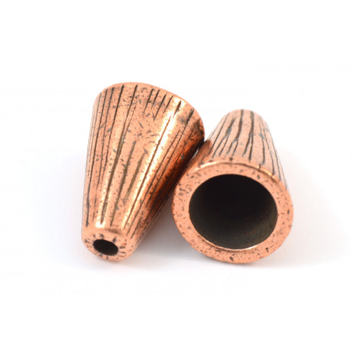 CONE 12x8MM PEWTER COPPER COLOR